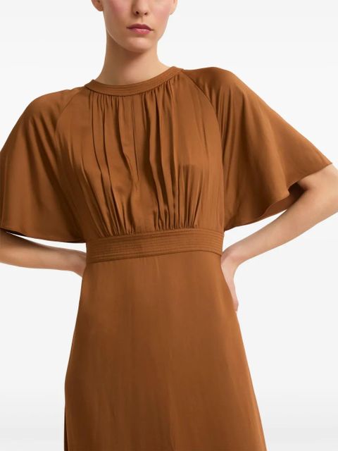 Yves Salomon belted dress - Brown