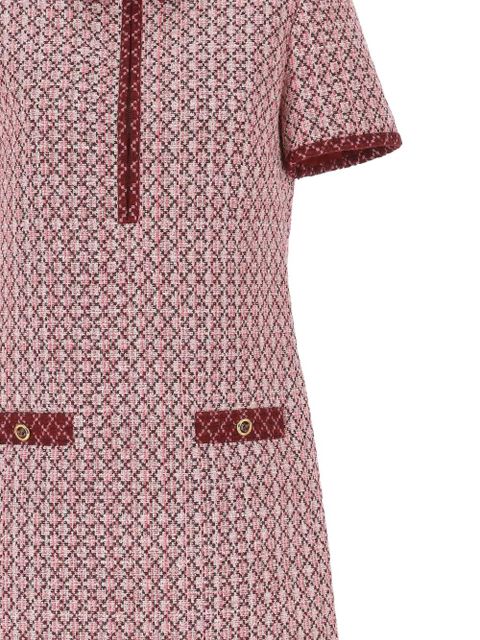 Gucci diamond-patterned mini dress - Pink