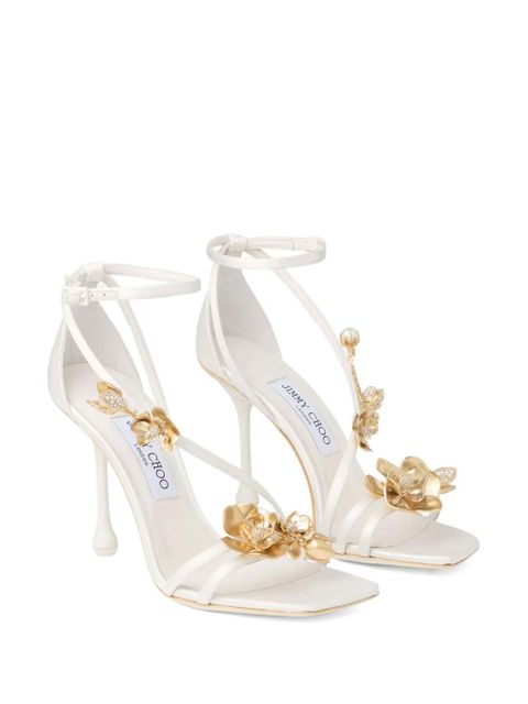 Jimmy Choo 95mm Zea sandals - Neutrals