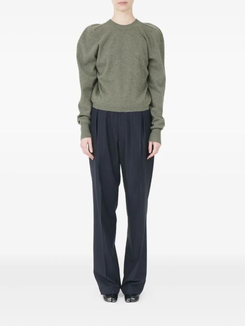 Maison Margiela puff-shoulder wool jumper - Green - zdjęcie produktu nr 2