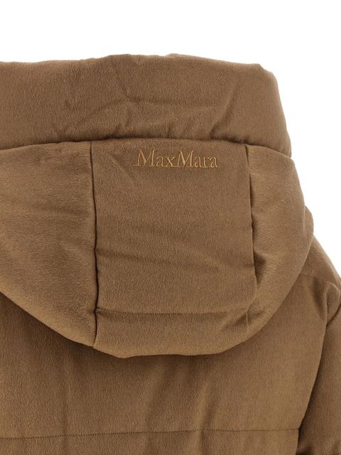 Max Mara Corona single-breasted hooded coat - Brown