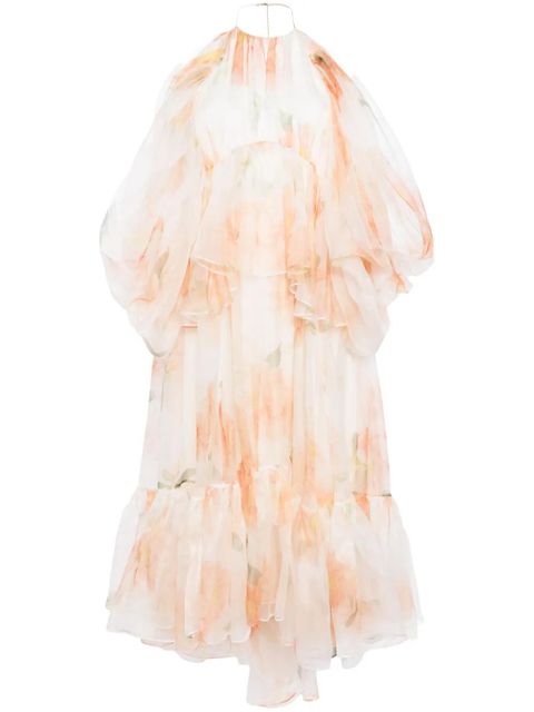 ZIMMERMANN Natura organza midi dress - Neutrals - zdjęcie produktu nr 1