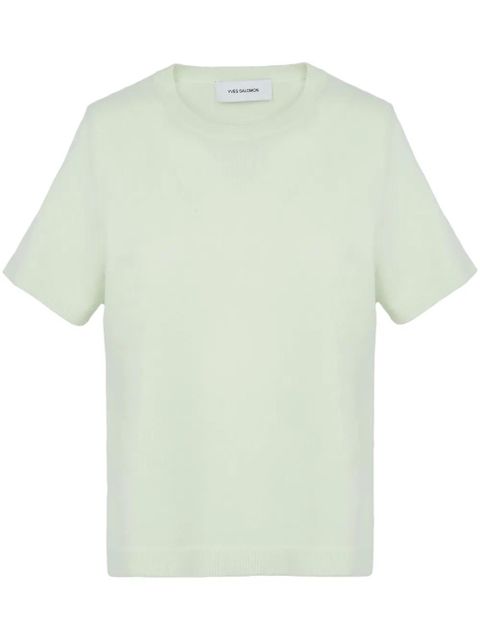 Yves Salomon fine-knit T-shirt - Green - zdjęcie produktu nr 1