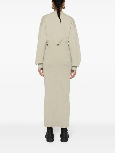 Nanushka modular merino midi dress - Neutrals