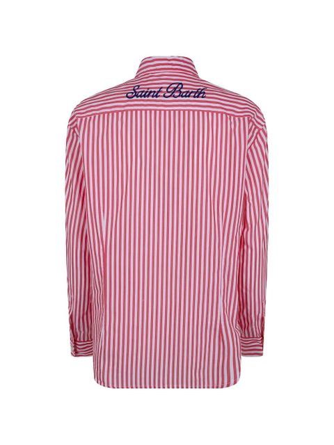 MC2 Saint Barth Meredith vertical-stripe logo-embroidered shirt - zdjęcie produktu nr 2