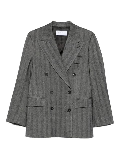 Ferragamo double-breasted striped jacket - Grey - zdjęcie produktu nr 1