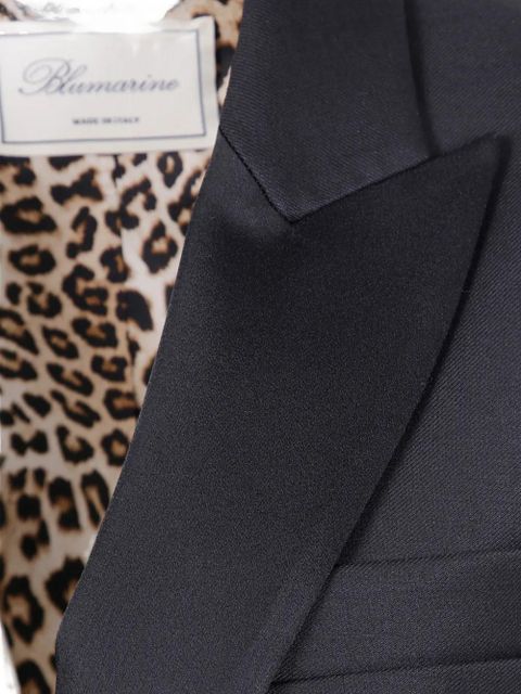 Blumarine satin single-breasted blazer - Black