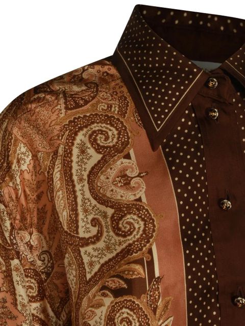 ZIMMERMANN Luna paisley-print shirt - Brown