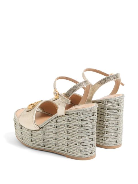 Valentino Garavani VLogo Signature wedge sandals - Neutrals