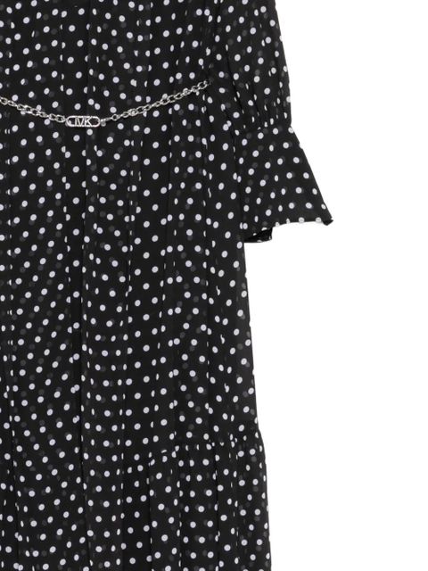 Michael Kors polka-dot bow maxi dress - Black