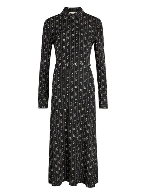 Tory Burch paisley belted shirt midi dress - Blue - zdjęcie produktu nr 1
