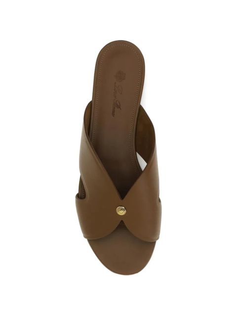 Loro Piana Vera crossover mules - Brown