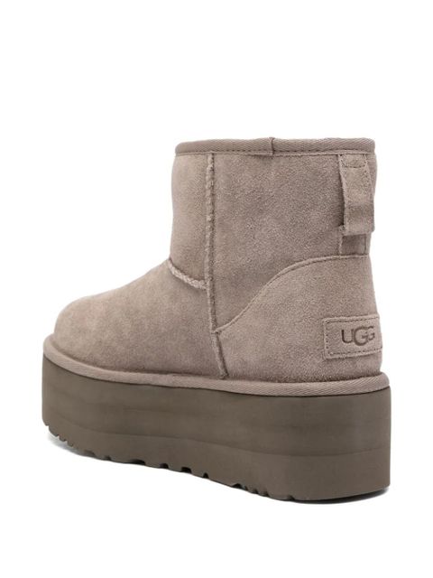 UGG 50mm Classic Mini Platform logo-patch boots - Neutrals