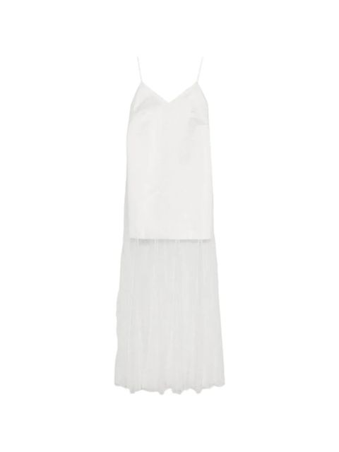 Maje V-neck midi dress - White - zdjęcie produktu nr 1