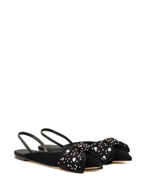 Giuseppe Zanotti Johanna bow detail ballerina shoes - Black - zdjęcie produktu nr 2