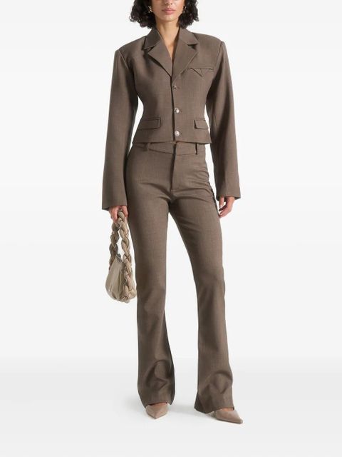 Manière De Voir Prisca cropped blazer - Brown