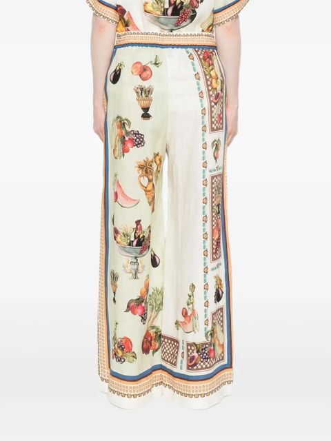 ALEMAIS graphic-print drawstring trousers - Neutrals