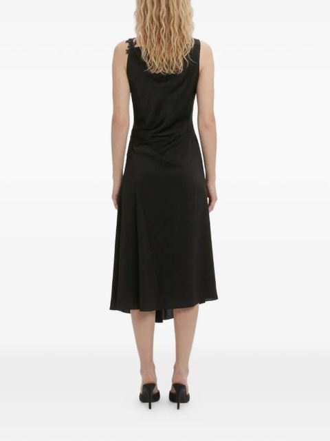 Victoria Beckham lace-trim draped dress - Black