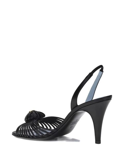 Valentino Garavani 85mm Royal slingback leather sandals - Black