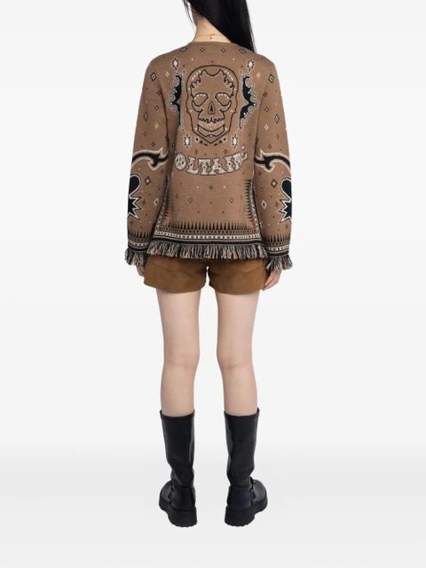 Zadig&Voltaire lace-up skull-print sweater - Neutrals - zdjęcie produktu nr 2