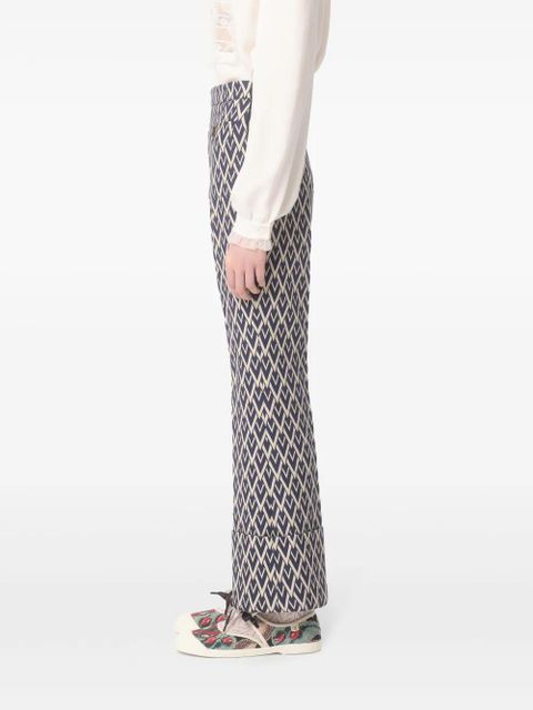 Valentino Garavani Toute La V jacquard trousers - Blue - zdjęcie produktu nr 2