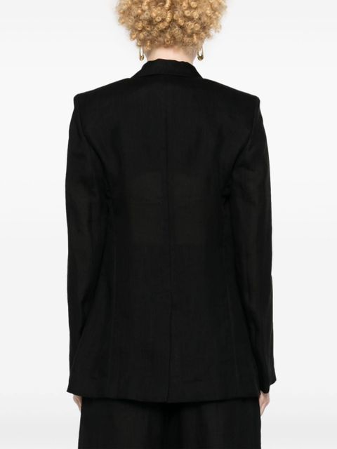 Chloé open-front ramie blazer - Black