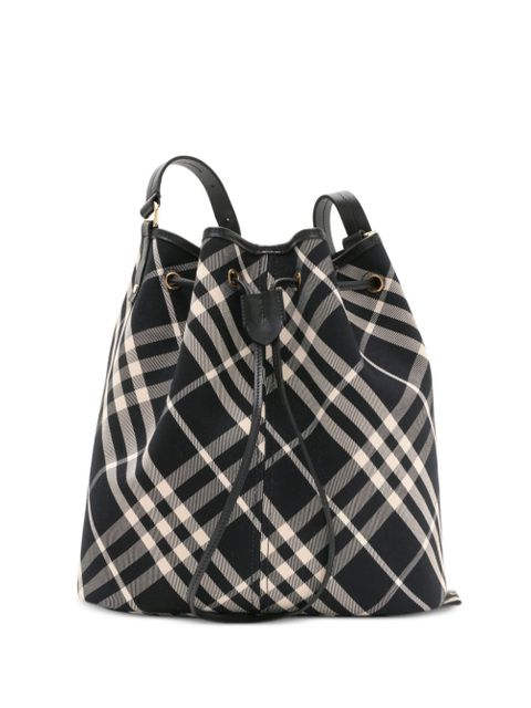 Burberry medium Check bucket bag - Black - zdjęcie produktu nr 1