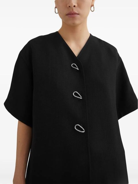 Jil Sander short-sleeved shirt - Black
