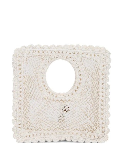 Jacquemus Le Carré crochet-knit beach bag - Neutrals