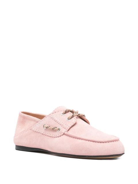 SANDRO lace-up leather loafers - Pink