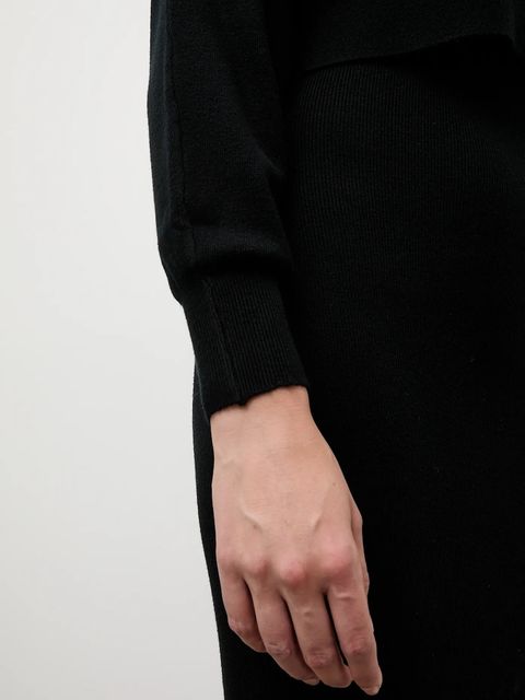 Answear.LAB sukienka i sweter damski kolor czarny