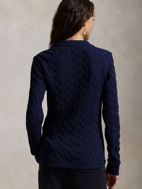 Polo Ralph Lauren sweter bawełniany damskie kolor granatowy lekki 211959100 - zdjęcie produktu nr 2