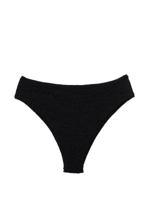 FARM Rio graphic-embroidered bikini bottoms - Black - zdjęcie produktu nr 2