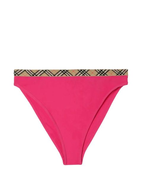 Burberry Check-trim bikini briefs - Pink - zdjęcie produktu nr 1