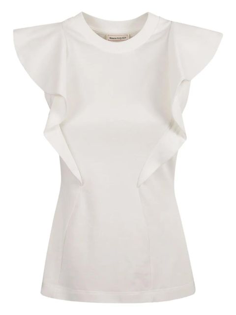 Alexander McQueen frill-embellished tank top - White - zdjęcie produktu nr 1