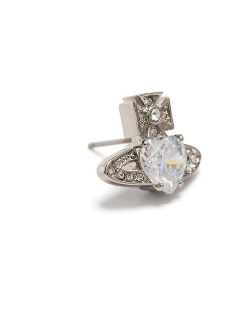 Vivienne Westwood embellished Orb-plaque earrings - Silver - zdjęcie produktu nr 2