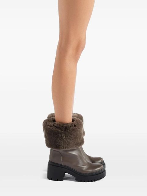 Giuseppe Zanotti MAIRI fur-cuff boots - Brown