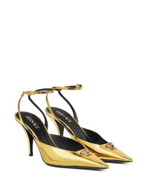 Versace 85mm pointed-toe pumps - Gold