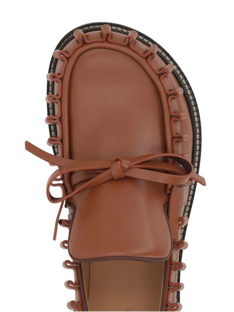 JW Anderson ruffled-trim loafers - Brown