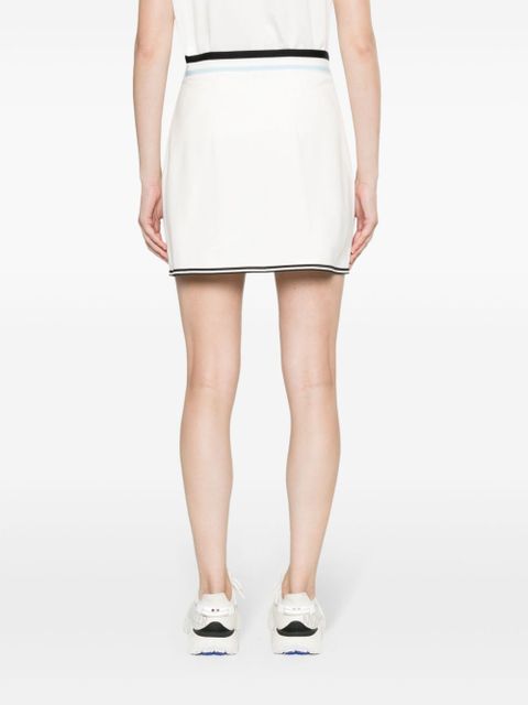 Moncler logo-appliqué wrap tennis skirt - White