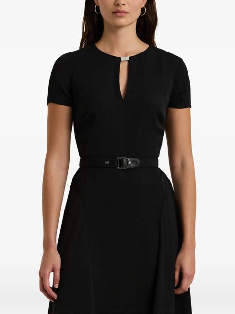 Lauren Ralph Lauren cut-out belted midi dress - Black