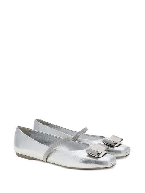 Ferragamo New Vara ballerina shoes - Silver - zdjęcie produktu nr 2