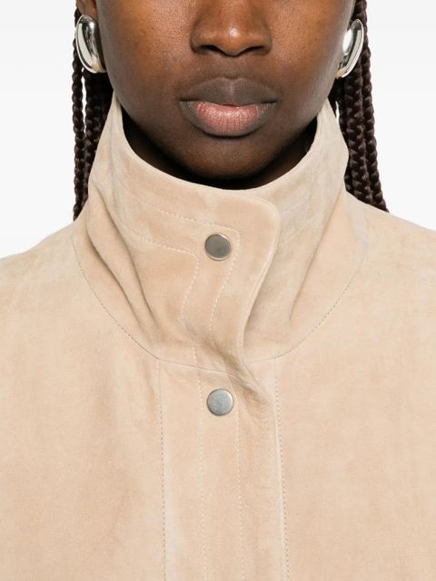 Nour Hammour suede jacket - Neutrals