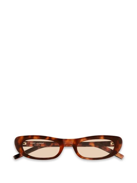 Saint Laurent Eyewear 557 oval-frame sunglasses - Brown - zdjęcie produktu nr 1