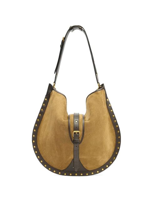 ISABEL MARANT Oskan Hobo studs-detail fringed shoulder bag - Neutrals - zdjęcie produktu nr 1