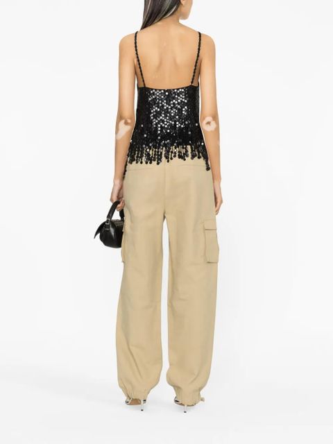 The Attico layered sequin-embellished top - Black - zdjęcie produktu nr 2