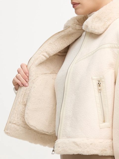 Gaudi kurtka kolor beżowy zimowa 521BD39002