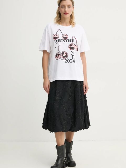 MUNTHE t-shirt bawełniany FELITA - zdjęcie produktu nr 1