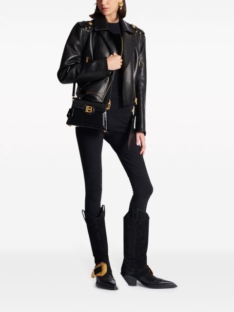 Balmain B-Buzz Dynasty leather shoulder bag - Black - zdjęcie produktu nr 2