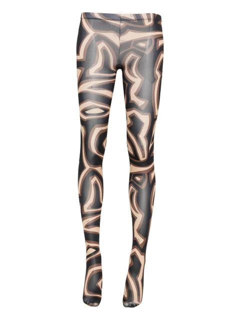 PUCCI abstract-print tights - Brown